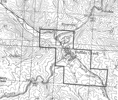 Topography Map of Buffalo Creek WSD